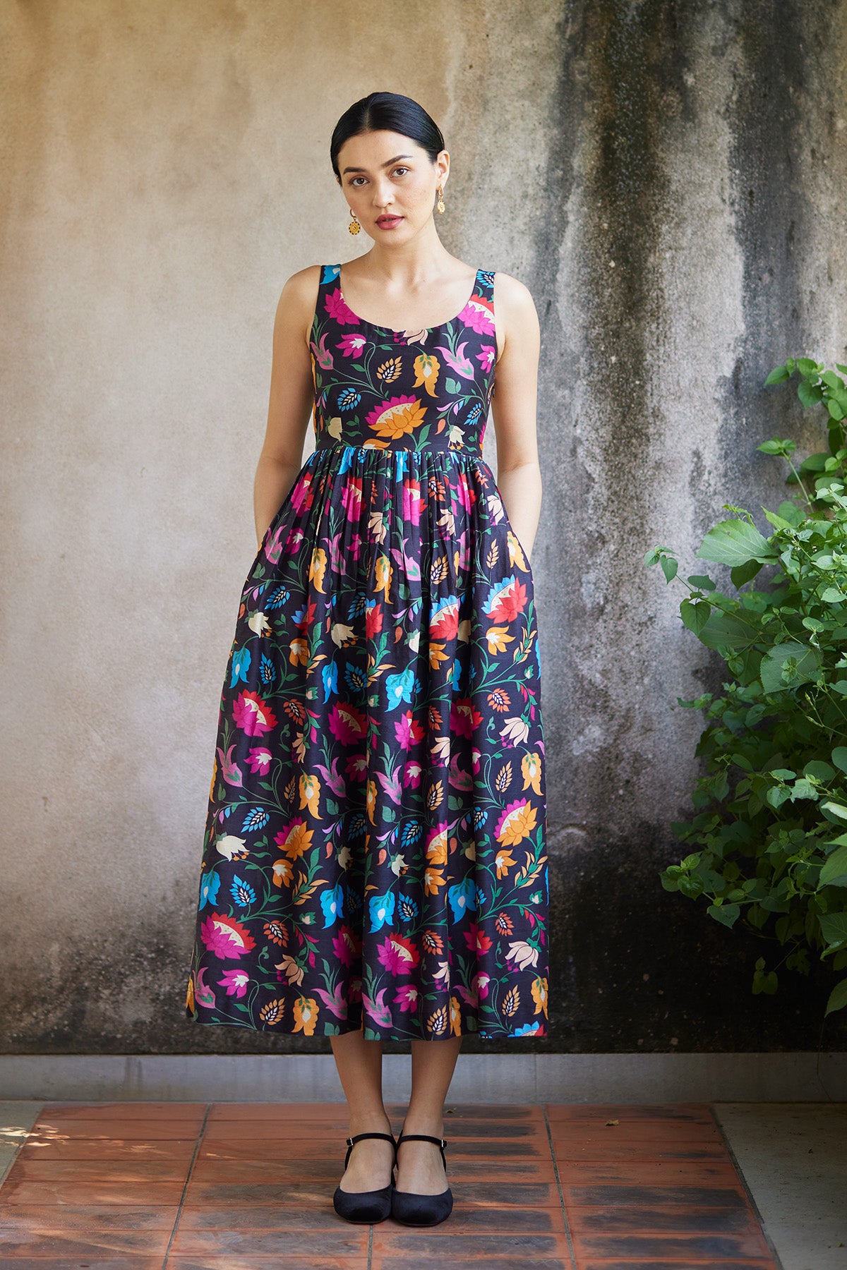 Benito Floral Midi Dress